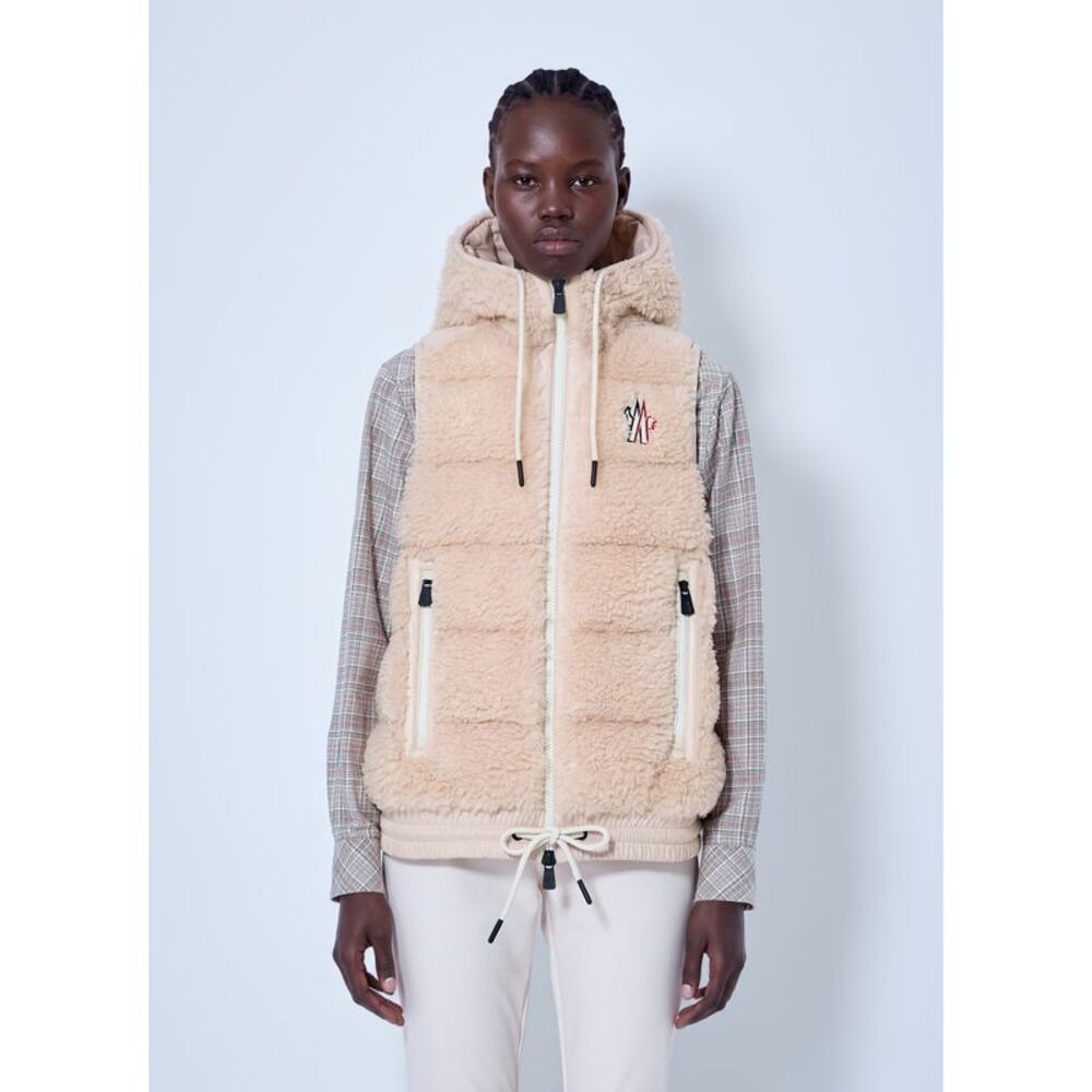 Moncler Grenoble Women Teddy Hooded Insulated Gilet